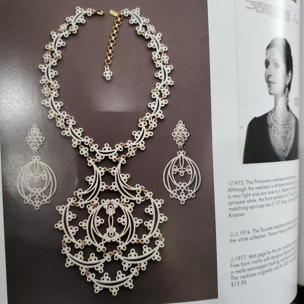 1973 MONET Silver Primavera Massive Statement Necklace Book Piece - Picture 6 of 6